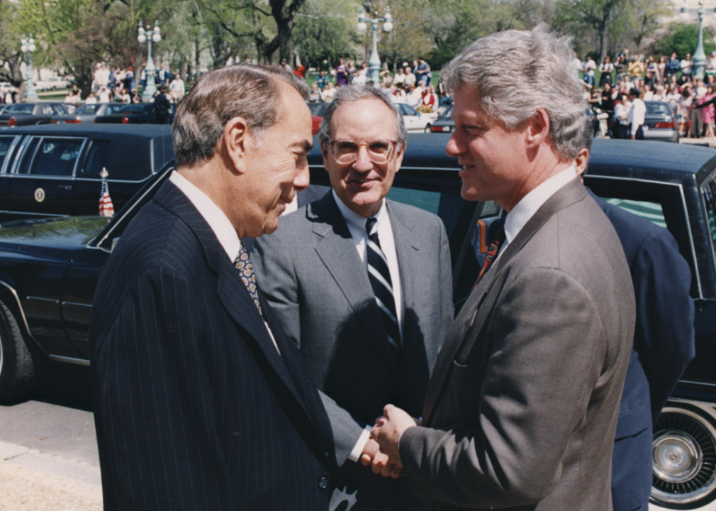 1996: Bob Dole receives the Republican presidential nomination